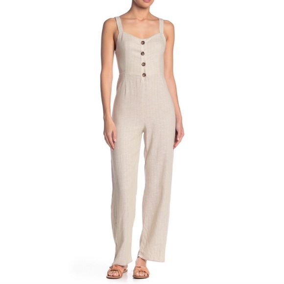 Romeo & Juliet Couture Pants - Romeo & Juliet Couture linen blend jumpsuit summer